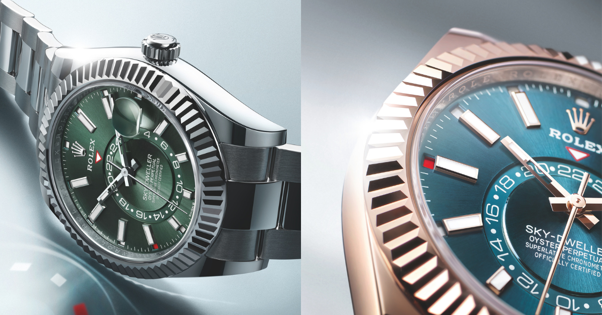 The Rolex Sky-Dweller is one of Rolex’s most complex watches, designed for frequent travelers.