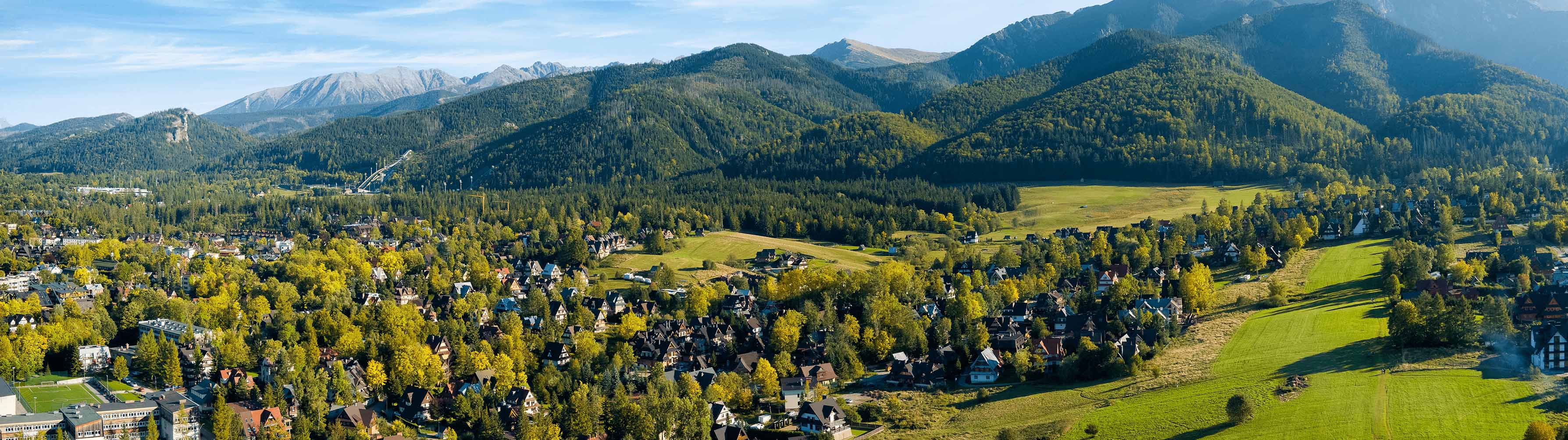 The sprawling green hills of Zakopane.