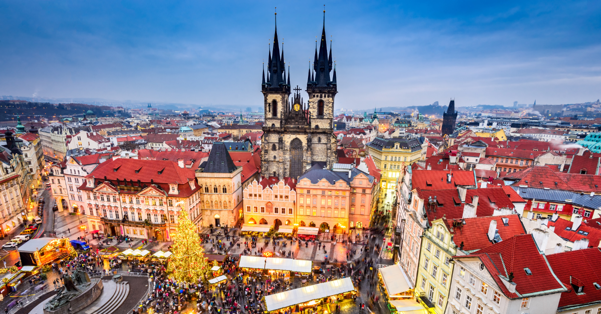 <figcaption class="wp-element-caption">Prague’s Christmas market. <em>Image credit: emicristea/Gettyimages</em></figcaption>