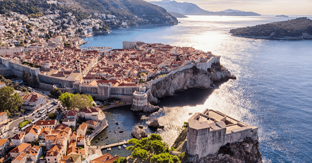 <figcaption>Aerial view of Dubrovnik, the main&nbsp;<strong>filming</strong>&nbsp;location for the fictional city of King's Landing in "Game of Thrones". <em>Image credit: stocklapse/iStock</em></figcaption>