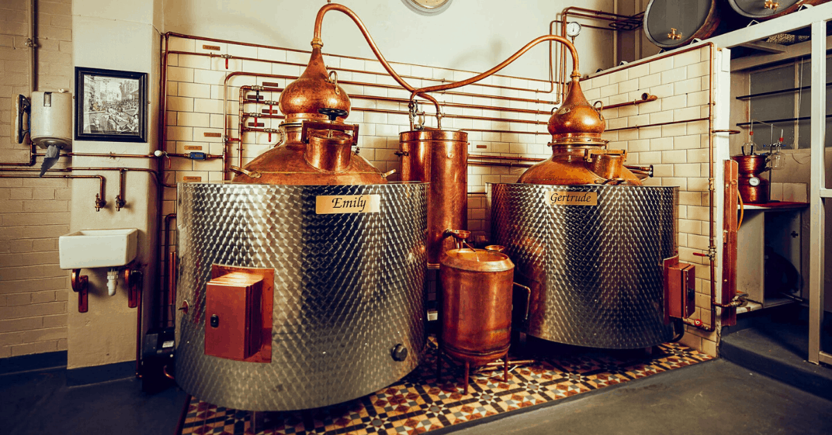 <figcaption>Inside the Pickering's Gin distillery. <em>Image credit: Pickering's Gin </em></figcaption>