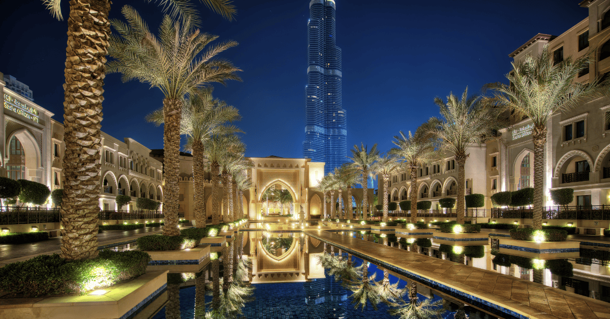 <figcaption class="wp-element-caption">The Palace Downtown hotel is a luxury hotel located in the heart of Downtown Dubai, close to the iconic Burj Khalifa and Dubai Mall. <em>Image credit: Trey Ratcliff/Flickr</em></figcaption>