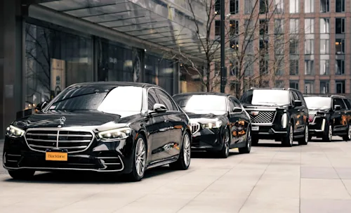 Blacklane limos at Hudson Yards New York for tennis viewing on the big screens