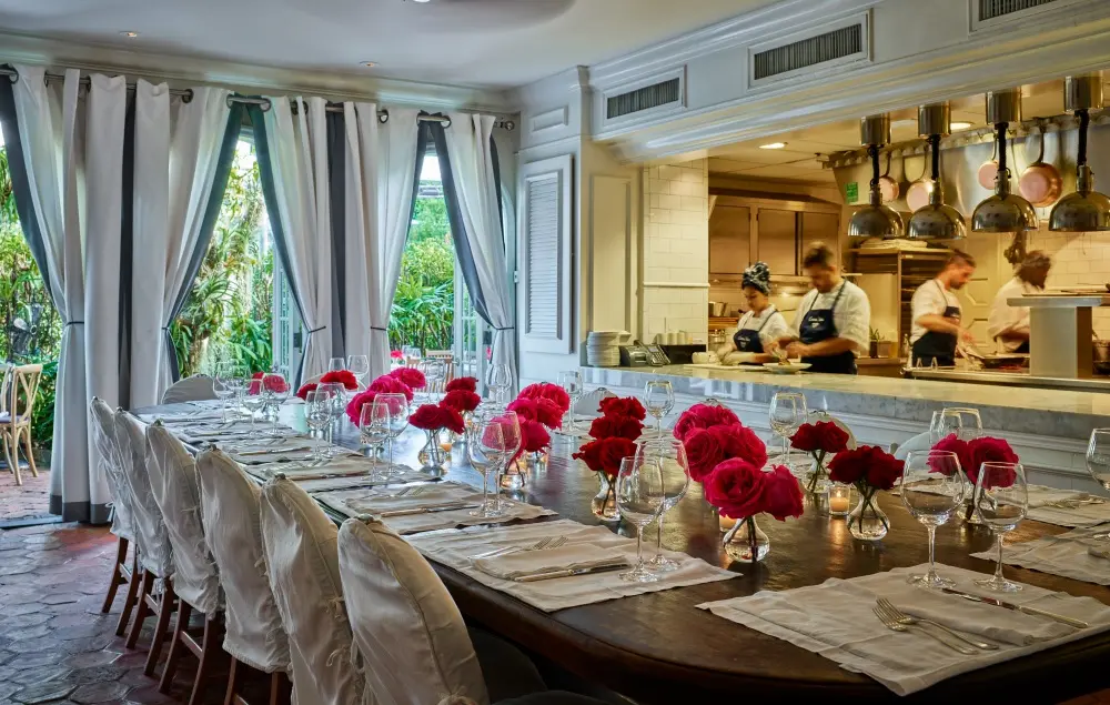 The Chef's Table restaurant at Casa Tua member's club in Miami.
