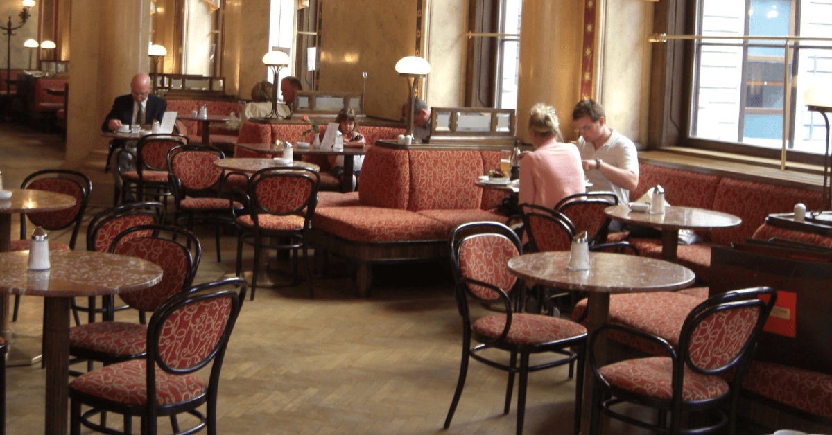 <figcaption class="wp-element-caption">Café Central, Vienna. <em>Image credit: Peter Kelly/Flickr</em></figcaption>