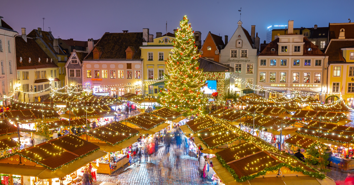 <figcaption class="wp-element-caption">Tallinn’s Christmas market. <em>Image credit: Subodh Agnihotri/Gettyimages</em></figcaption>