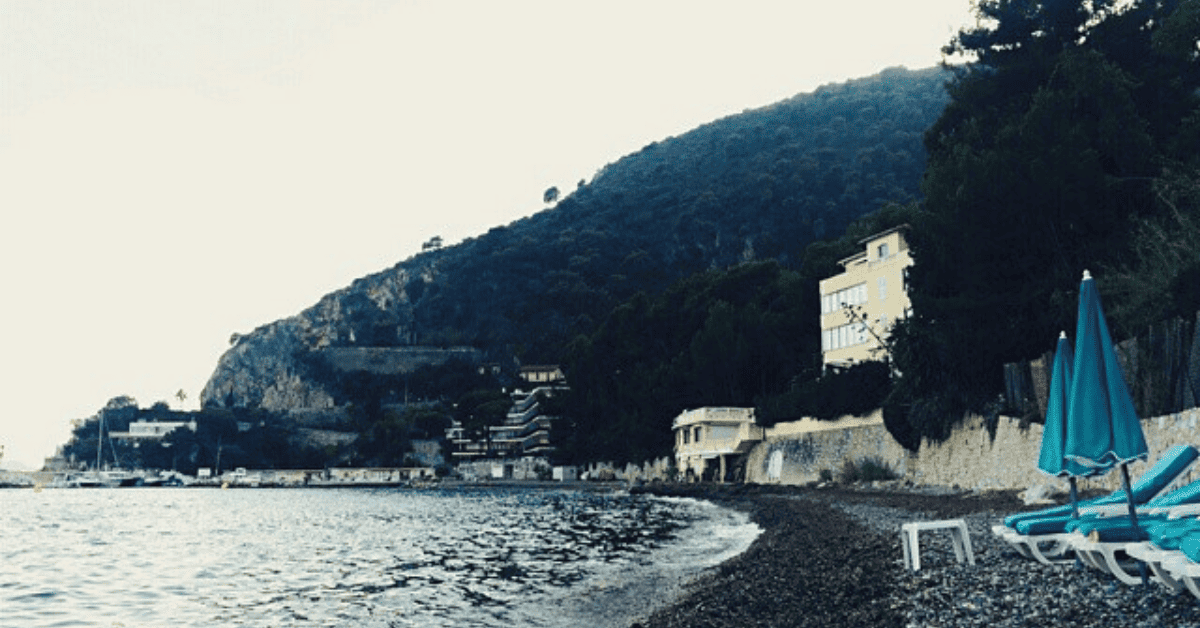 <figcaption class="wp-element-caption">Anjuna Beach, Eze, France. <em>Image credit: Aleksandra WB/Flickr</em></figcaption>