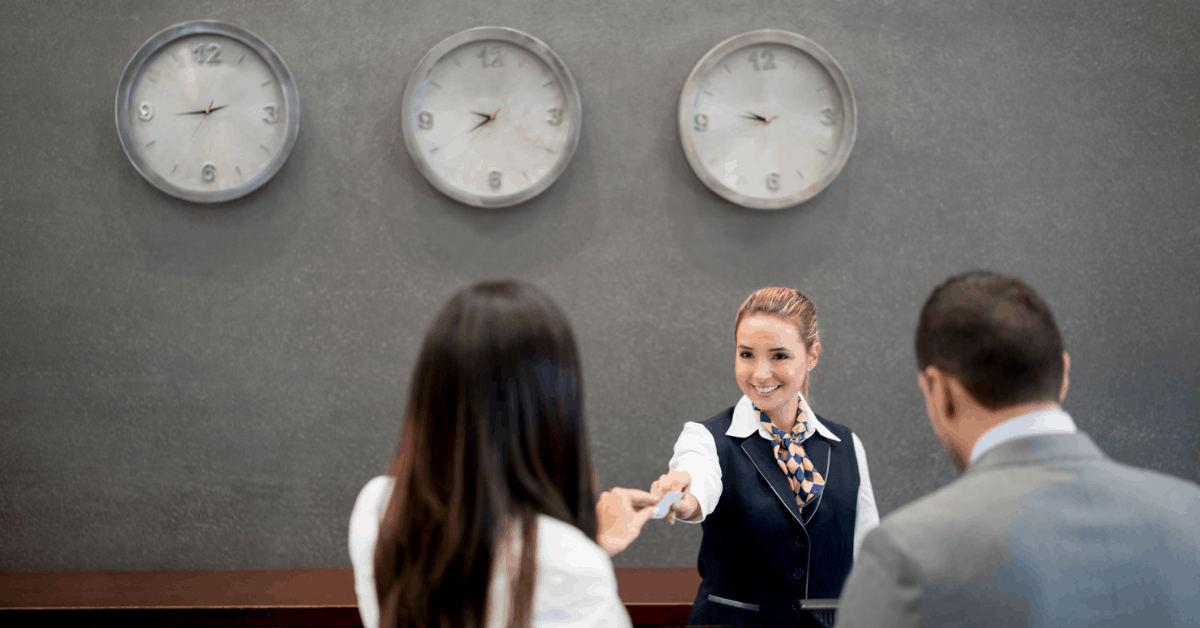 <figcaption>Check into a nearby hotel to get some sleep before the next leg of your journey.<em> Image credit: andresr/iStock</em></figcaption>