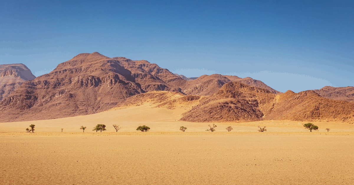 <figcaption>The NamibRand Nature Reserve, Namibia.<em> Image credit: Mlenny/iStock</em></figcaption>