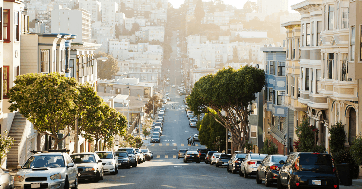 <figcaption>Beat a personal best on one of the many hills in San Francisco.<em> Image credit: ibsky/iStock</em></figcaption>