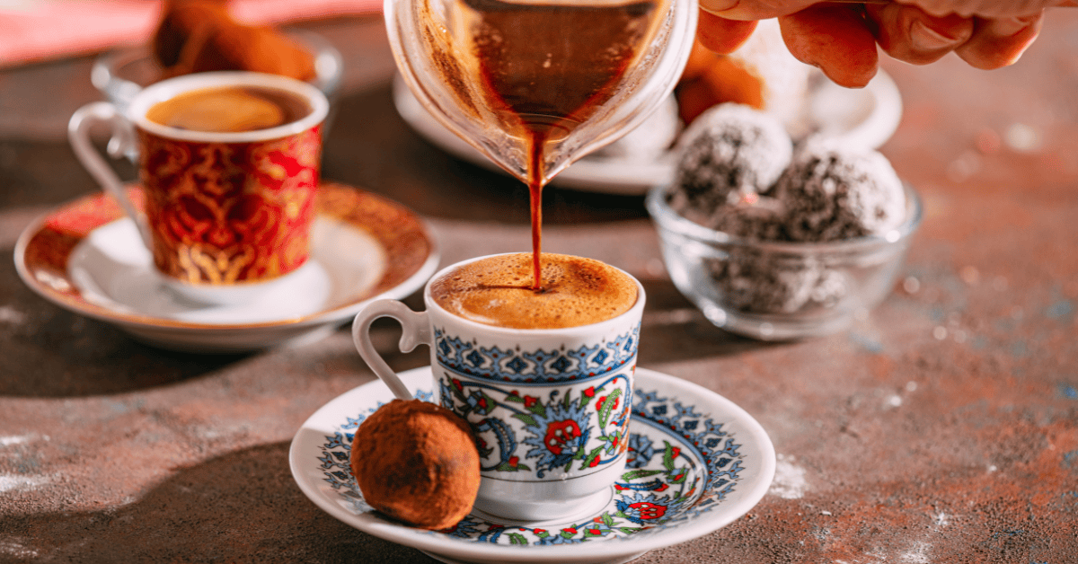 <figcaption class="wp-element-caption">Turkish coffee delivers bold tradition in every cup. <em>Image credit: AegeanBlue</em>/ Gettyimages</figcaption>