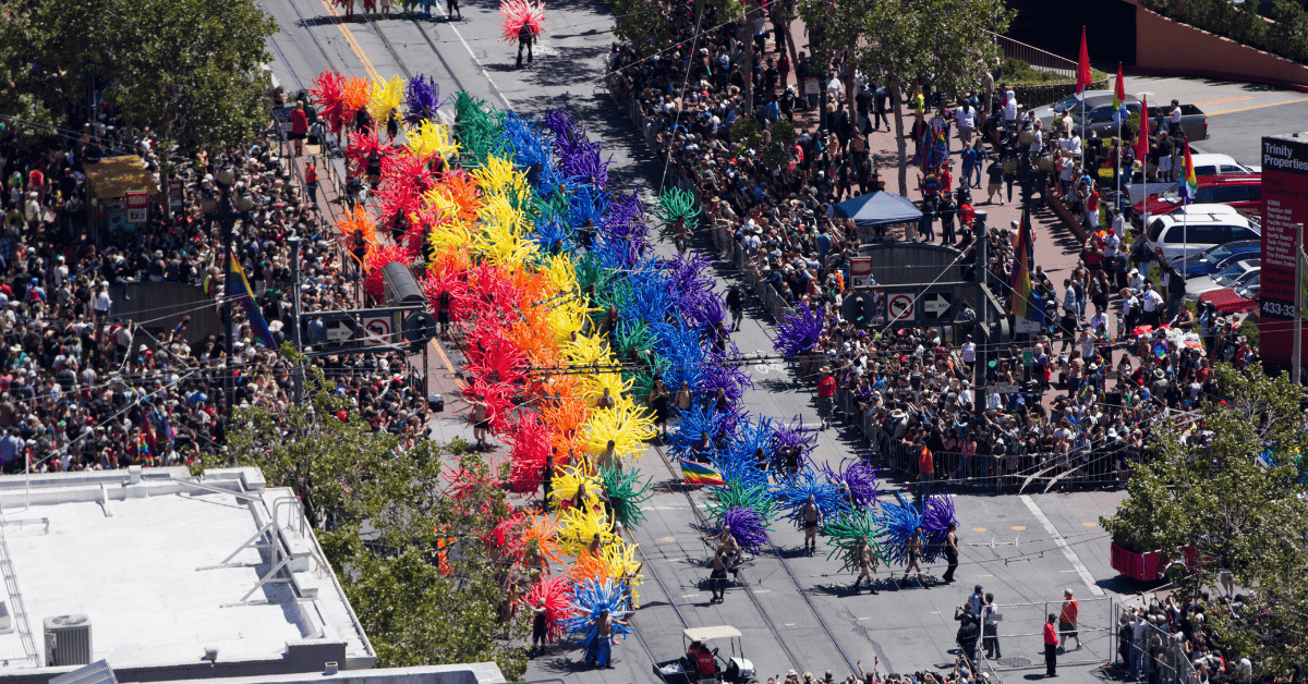 <figcaption class="wp-element-caption">San Francisco Pride Parade. <em>Image credit: Wikimedia</em></figcaption>