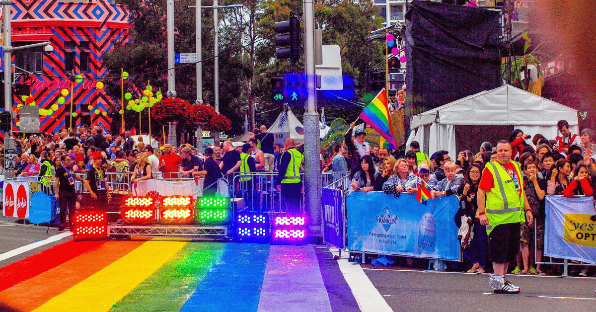 <figcaption class="wp-element-caption">Sydney Gay and Lesbian Mardi Gras parade. <em>Image credit: Wikimedia</em></figcaption>