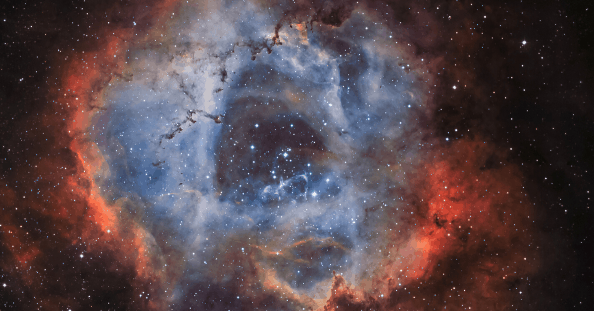 <figcaption>Explore the wonders of space with an online course. Pictured: The Rosette Nebula.<em> Image credit: blackphobos/iStock</em></figcaption>