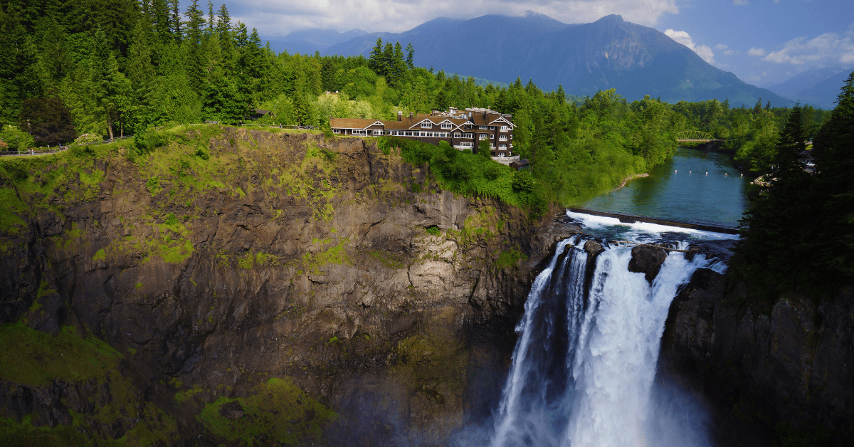<figcaption>Stay next to Snoqualmie Falls at this U.S resort. <em>Image credit: Salish Lodge </em></figcaption>
