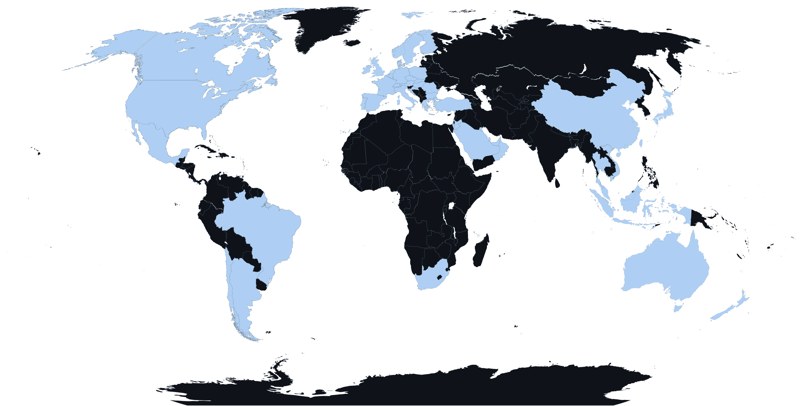 image of the availability of blacklane's car service around the world