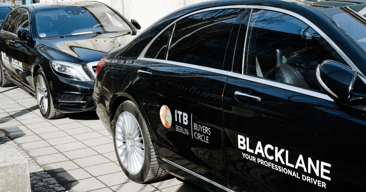 <figcaption>Blacklane is the official partner of the ITB Buyers Circle shuttle service. <em>Image credit: Blacklane</em></figcaption>