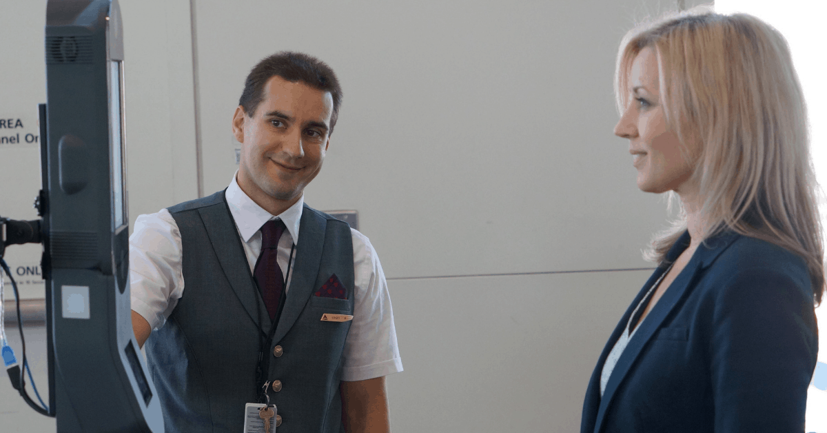 <figcaption>According to Delta's website, the biometric terminal will give guests the option to use facial recognition technology "from curb to gate".<em> Image credit: Delta</em></figcaption>