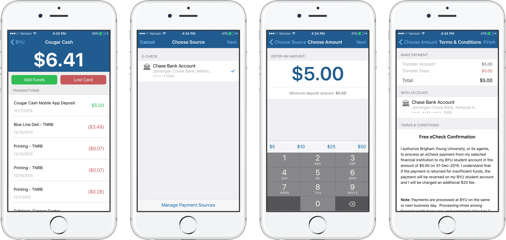 Picture of the add funds flow