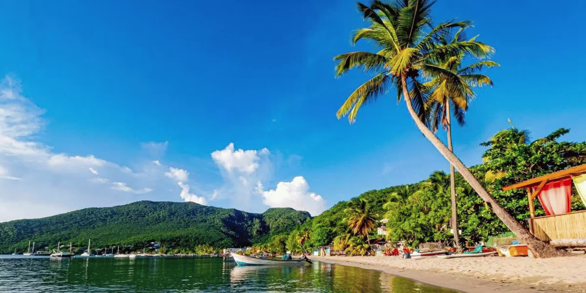 Plage en Martinique en septembre