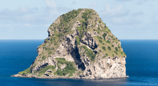 Le Rocher du Diamant en Martinique 