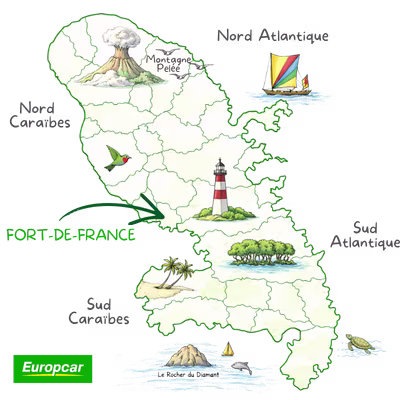 carte fort de france en martinique