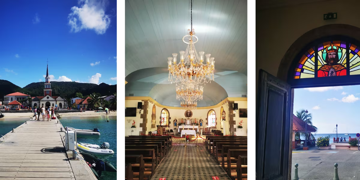 Les Anses d'Arlet en Martinique - Que voir, que faire - L'église Saint-Henri intérieur et extérieur