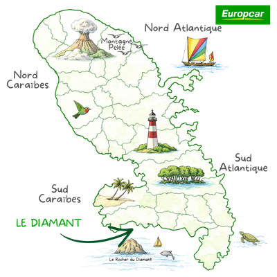 carte le diamant en martinique