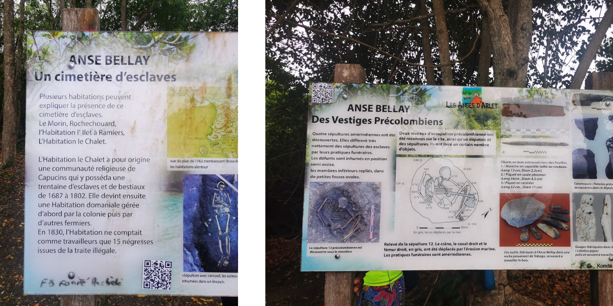 Les Anses d'Arlet (Martinique) - Randonnée et site archéologique et mémoriel d'Anse Bellay - Cimetière d'esclaves et amérindiens