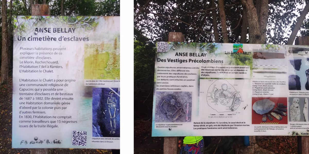 Les Anses d'Arlet (Martinique) - Randonnée et site archéologique et mémoriel d'Anse Bellay - Cimetière d'esclaves et amérindiens