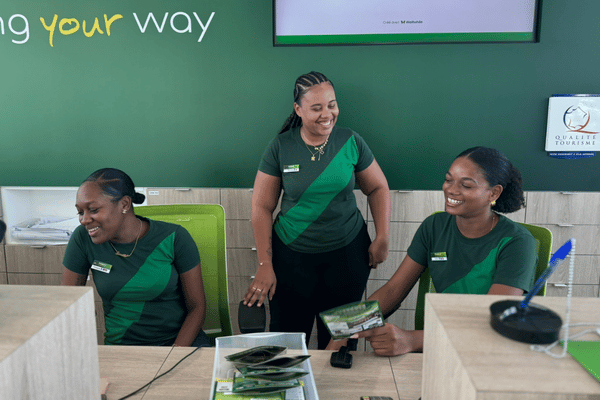 L'équipe d'accueil d'Europcar Martinique