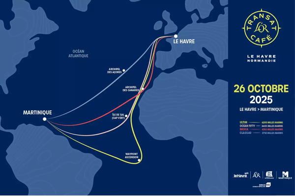Parcours Transat Cafe l-Or Destination Martinique Location de voiture Martinique