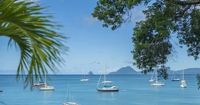 The town of Sainte-Anne Martinique