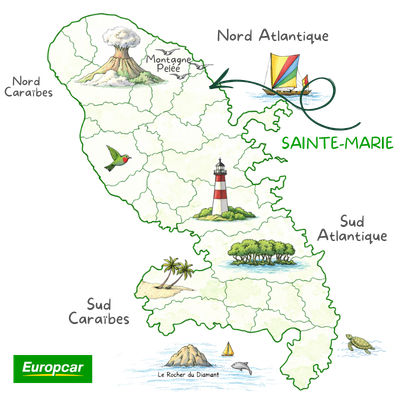 carte sainte marie en martinique