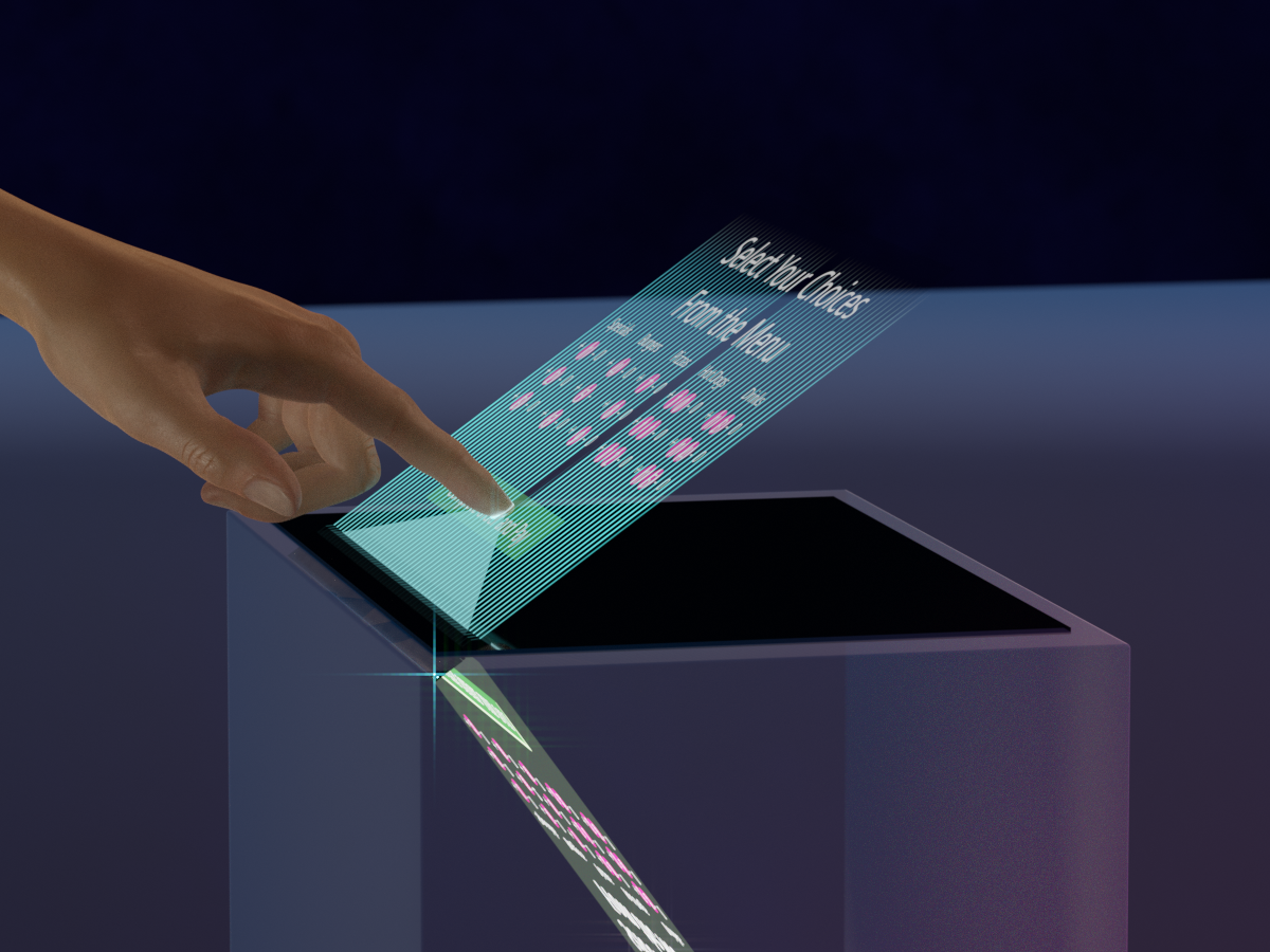 holographic touch screen monitor