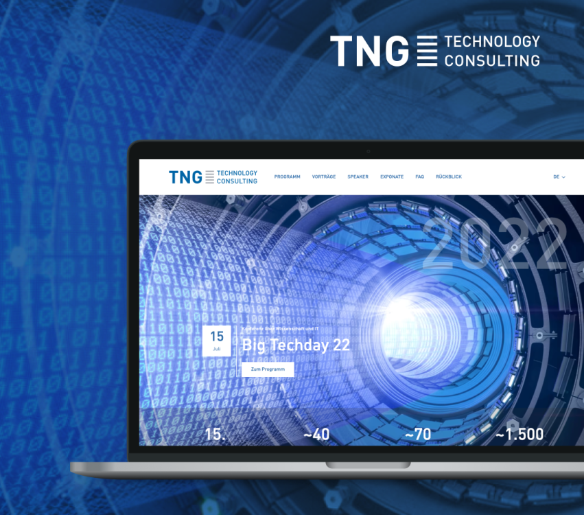 Eine unserer Erfolgsgeschichten ist die TNG Big Tech Day Seite