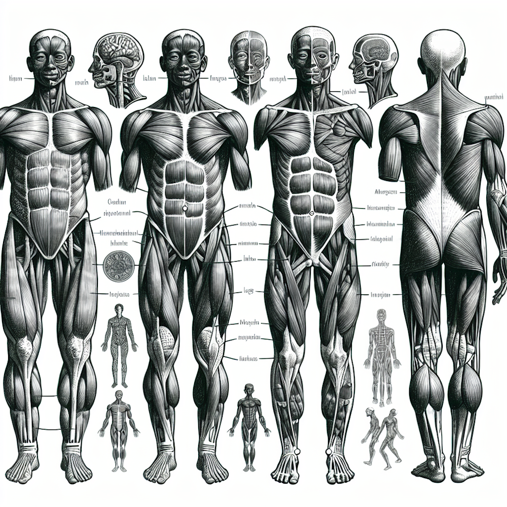 Diagram displaying different muscle groups and imbalances.