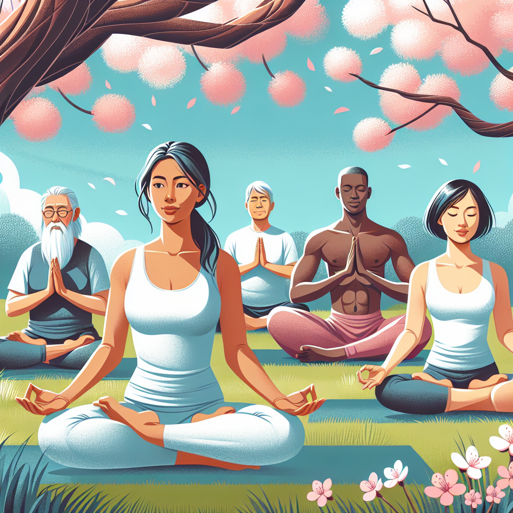 Illustration of different sitting yoga poses.