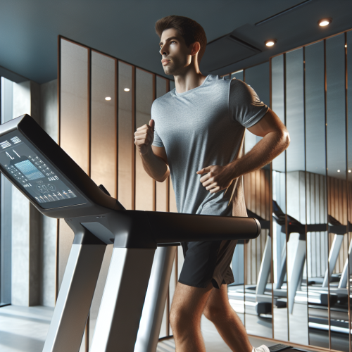 Person jogging on a treadmill