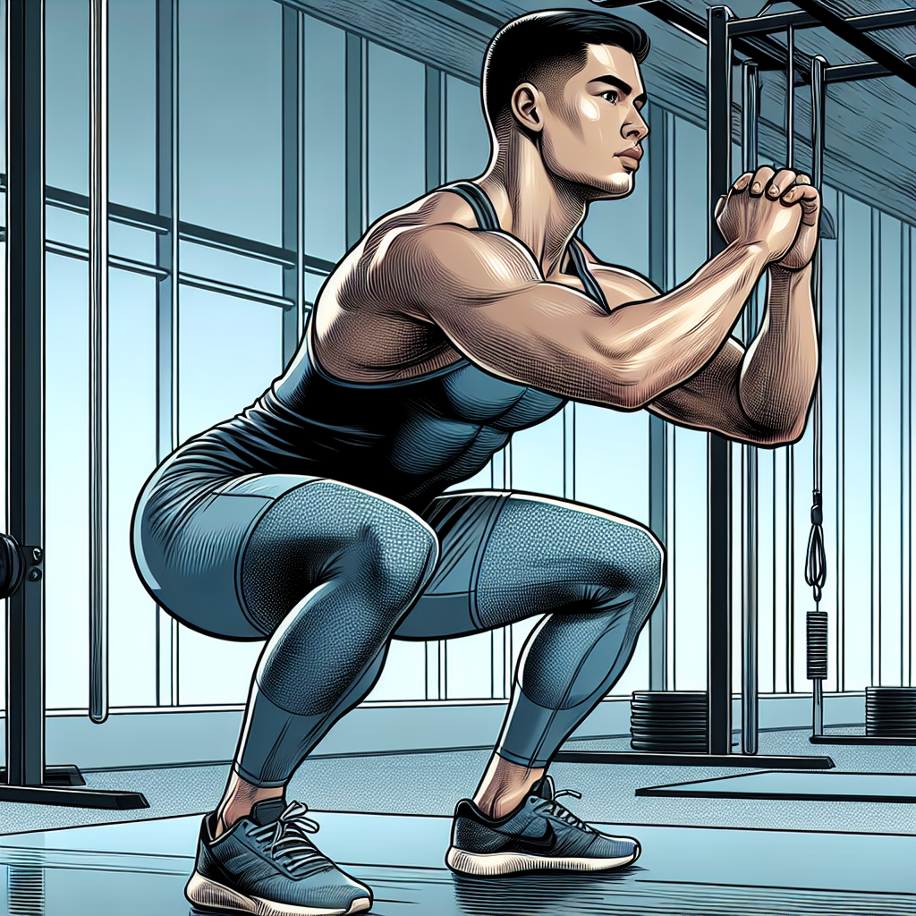 Person doing squats with full range of motion.