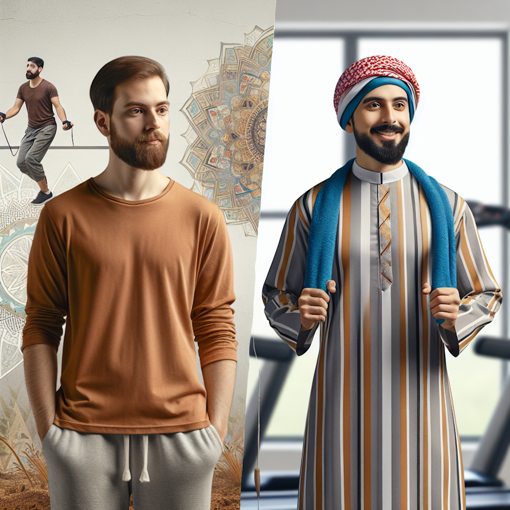 Woman before and after weight loss, with trainer.