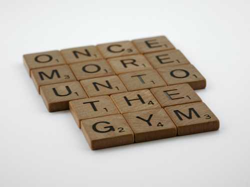 gym goals message show on dominoes