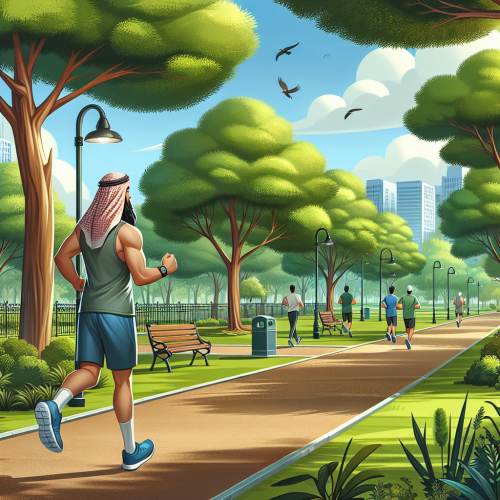 A person jogging in a park every day.