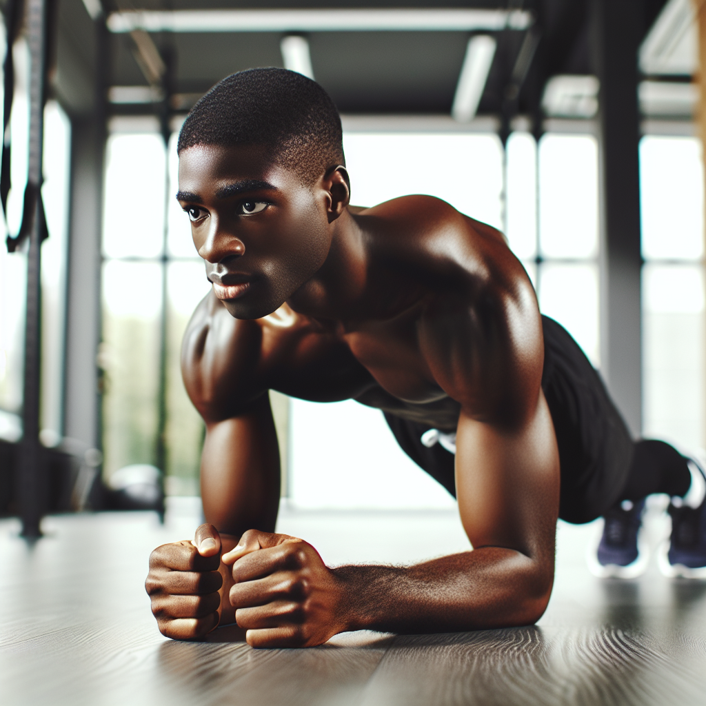 Person demonstrating perfect plank form.