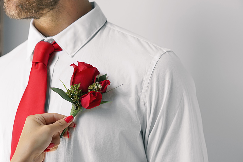 boutonniere on dress shirt How To Pin A Boutonnire Connecticut Wedding Photographer Bryan with Casual Blue Shirt