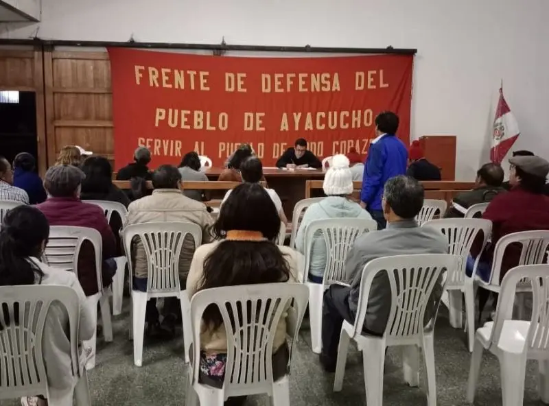 Organizaciones de Ayacucho se movilizarán contra el gobierno los días 7, 9 y 15 de diciembre 