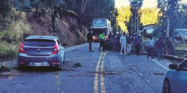 Agricultores ayacuchanos bloquean Vía Libertadores en paro preventivo por el respeto del voto campesino