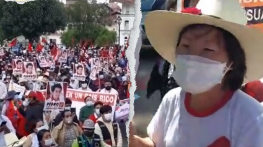 Militantes de Perú Libre realizan mitin en Cajamarca y Sachi Fujimori llega para respaldar campaña de Keiko