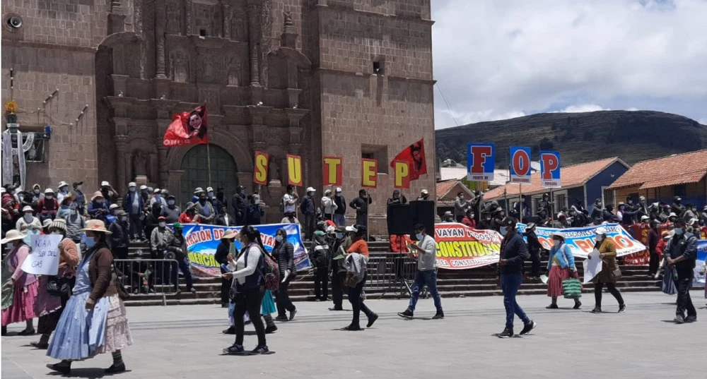 Organizaciones sociales de Puno se movilizarán en respaldo al presidente Castillo y al gabinete Bellido