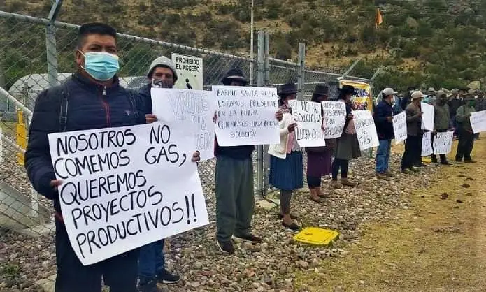 Ayacucho: Comuneros de Vinchos protestan contra Perú LNG por incumplimiento de compromisos